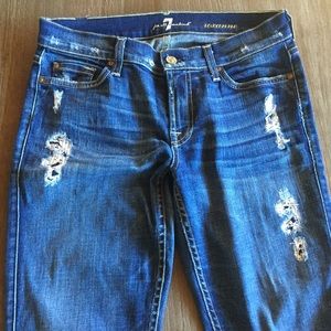 Seven for All Mankind med wash skinny jeans sz 27